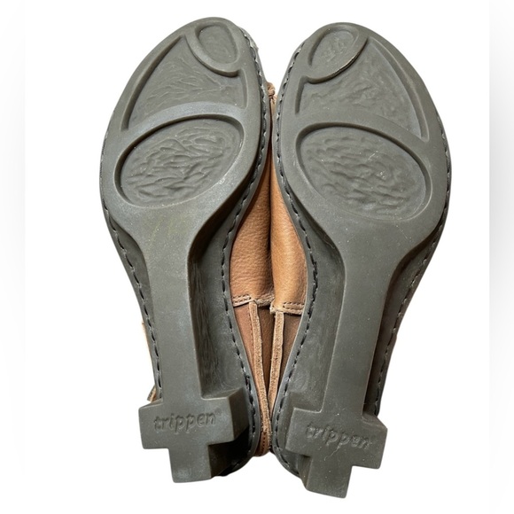 Trippen Carol Wedge Pumps in Brown Size 40/ US 9 Woman’s Ankle Straps - Picture 6 of 15
